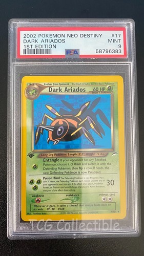 Dark Ariados (1st Edition) graded PSA 9 for sale on eBay