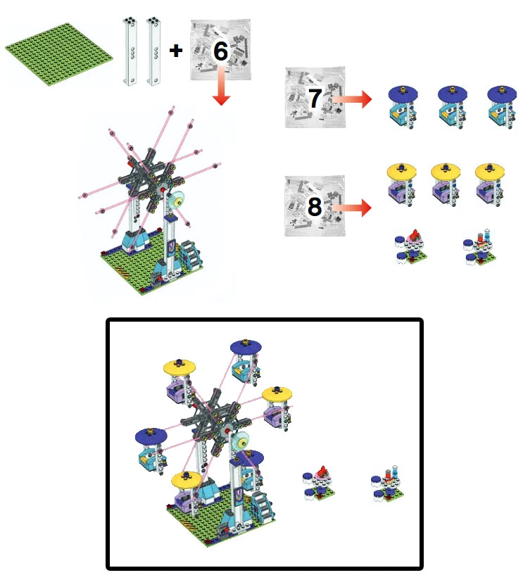 LEGO 41130 Montaña Rusa Parque de Atracciones (NUEVAS BOLSAS SELLADAS 6, 7, 8) Noria Foto 2 de 4