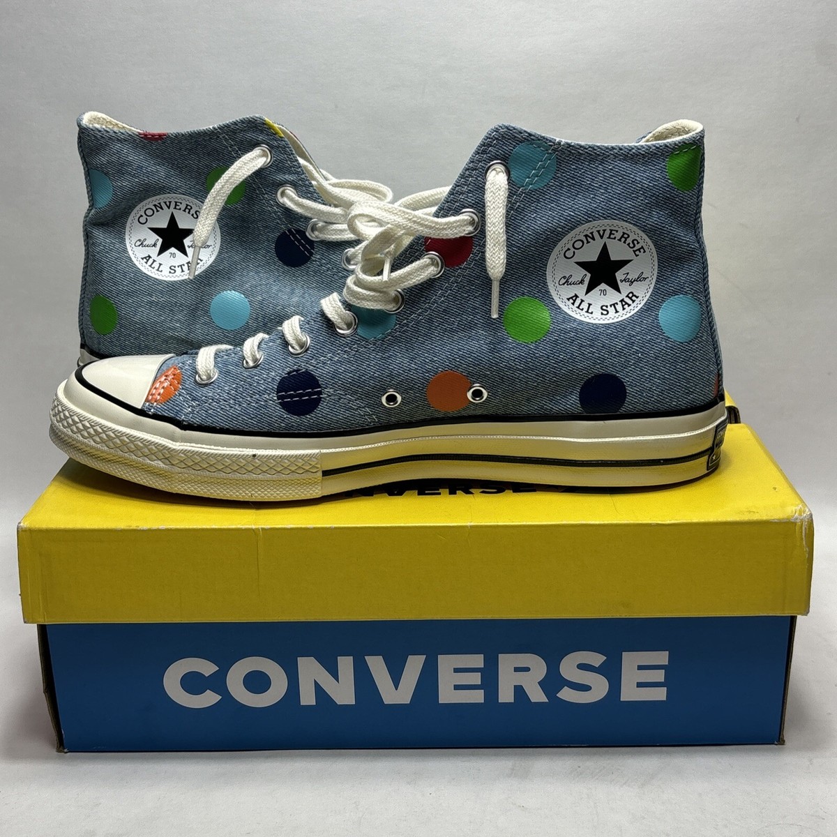 CONVERSE×GOLF WANG CHUCK 70 HI ドット 26.5 NEW Size 10 Converse x Golf Wang Chuck 70 Hi Blue Polka Dot