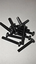 25pcs. 10-32 x 1.2"(30mm) Machine Screw, Phillips Pan Head, Black Oxide, Steel
