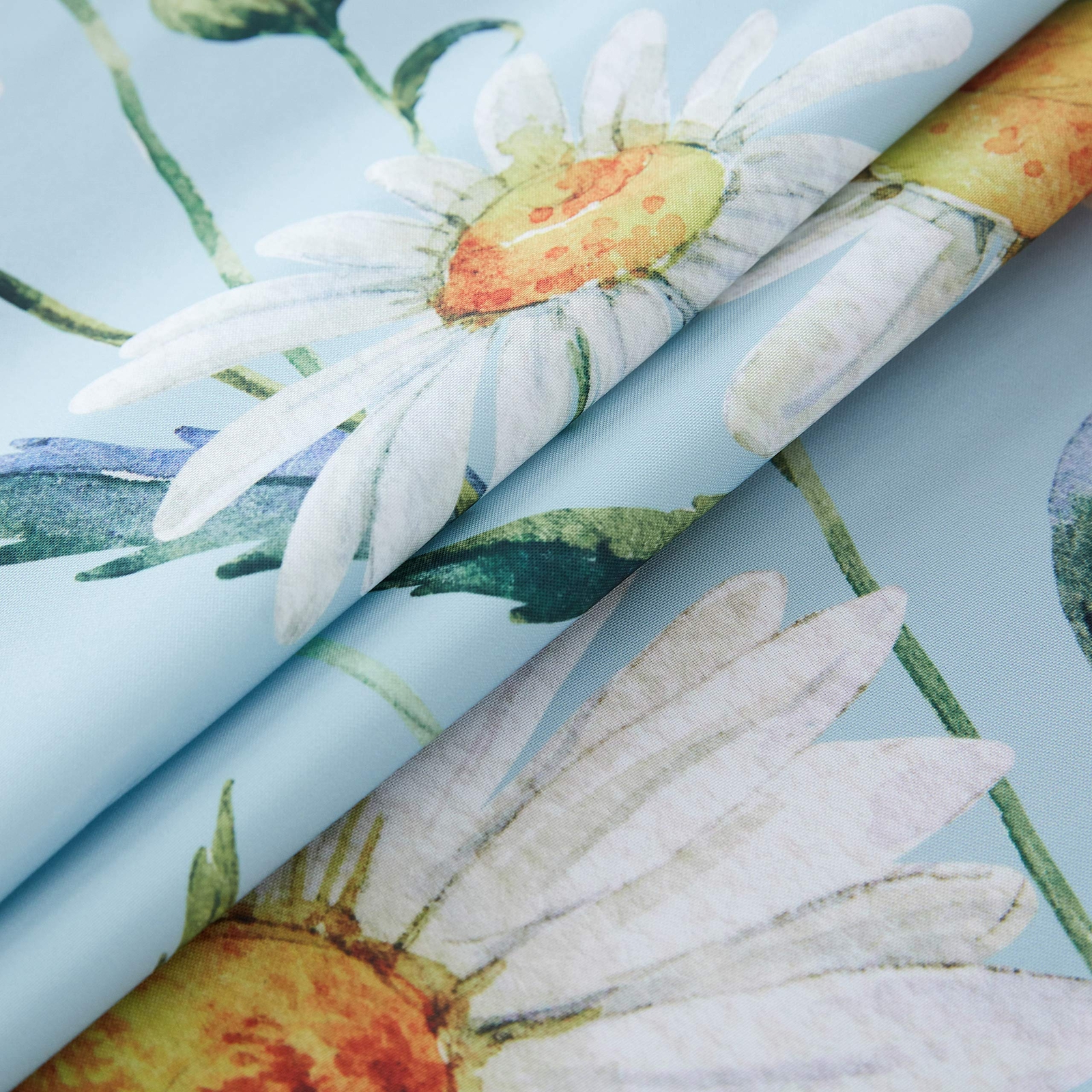 Wewoch Decorative Daisy Floral Print Round Tablecloth Waterproof Table