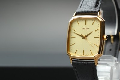 2009 N MINT Seiko Dolce 8J41-0AK0 SACM154 Gold Tank HAQ Quartz