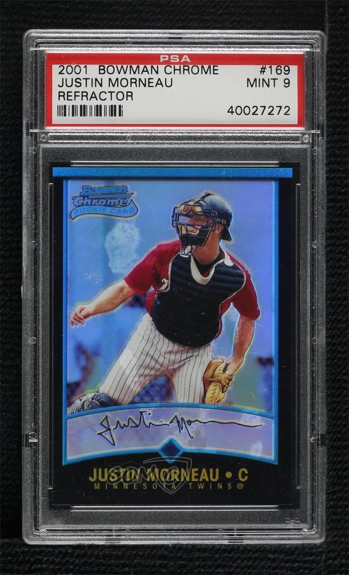 2001 Bowman Bowman Chrome REFRACTOR #169 Justin Morneau front