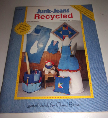 ''JUNK-JEANS RECYCLED'' BOOKLET, USE YOUR OLD JEANS FOR PROJECTS 
