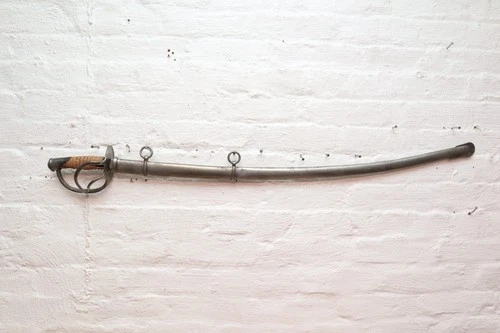US 1864  Civil War Saber Sword Marked C Roby- W.Chelmsford Mass