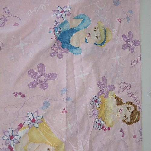 Vintage Disney Princesses Twin Flat Sheet Pink Belle Cinderella Multi Color - Picture 9 of 12