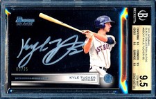 Kyle Tucker 2015 Bowman Black Silver Ink Auto RC #09/25 BGS 9.5 w/ 10 Auto