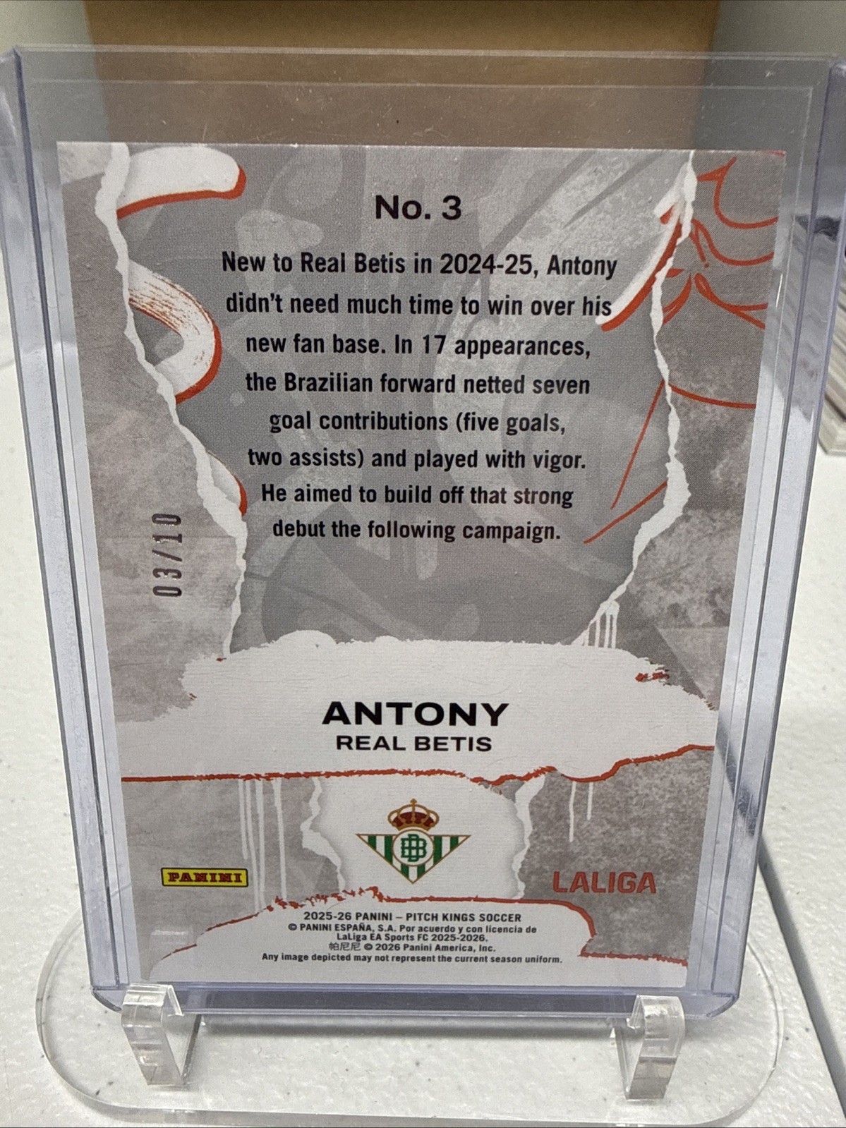 2025-26 Pitch Kings - Antony /10 #3 Self Expression - Real Betis view 2