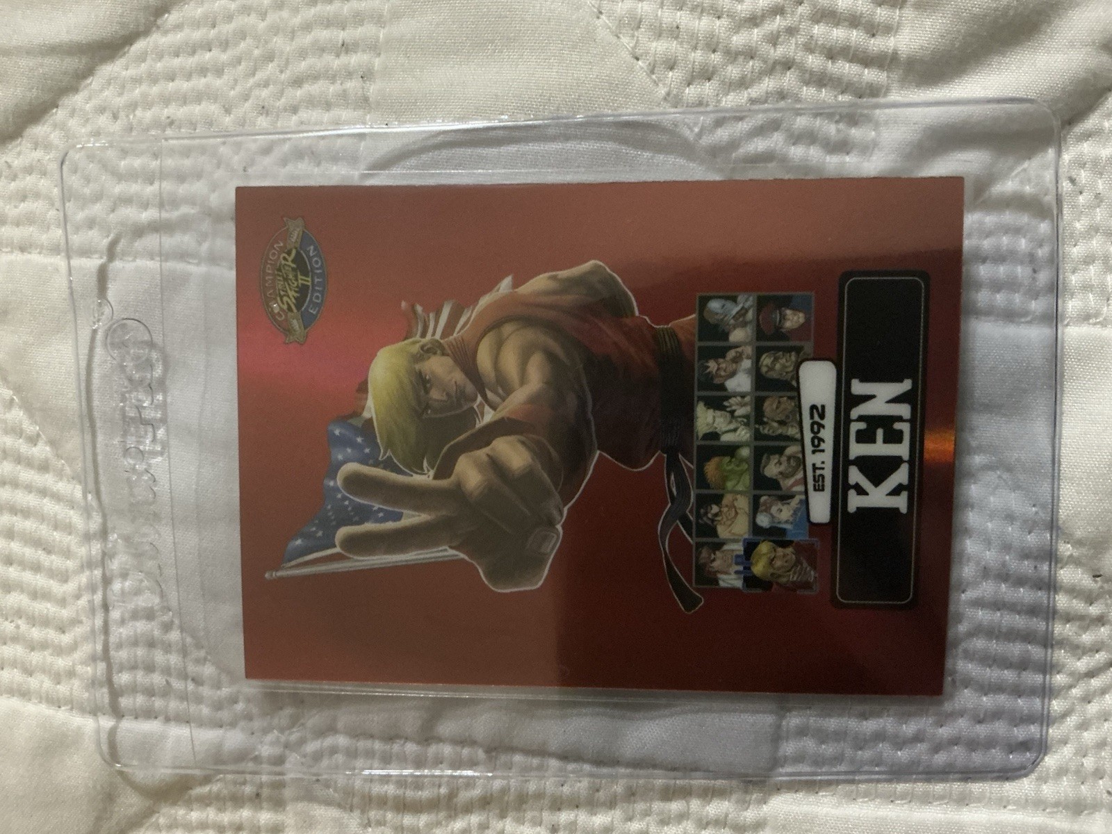 Street Fighter 2: Champion Edition PSA Promo Card Ken Red Parallel 30/100