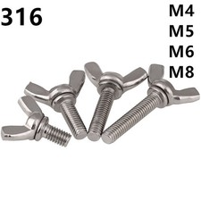 316 Stainless Steel Wing Thumb Screws Bolts M4 M5 M6 M8