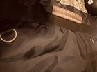 BLACK CANVAS DARK BROWN LEATHER ACCENTS LAP TOP 15.5"W X 11.25" H — photo 5