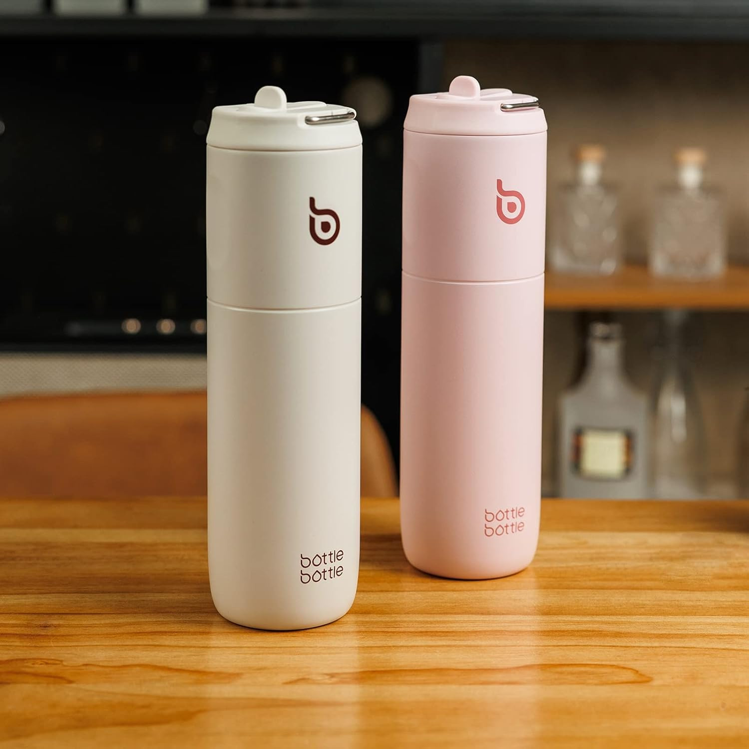 Insulated Water Bottle 24Oz with Straw Lid and Handle for Sports Travel Gym Stai — image 6