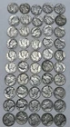 1 Roll Mercury Dimes | 1916-45 | 90% Silver - Fine To Very Fine Cond - 50 Coins!
