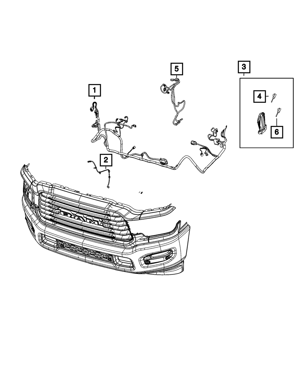 Genuine Mopar Front End Module Wiring 68484773AA