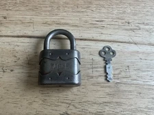 Vintage Eagle Lock With Original Key