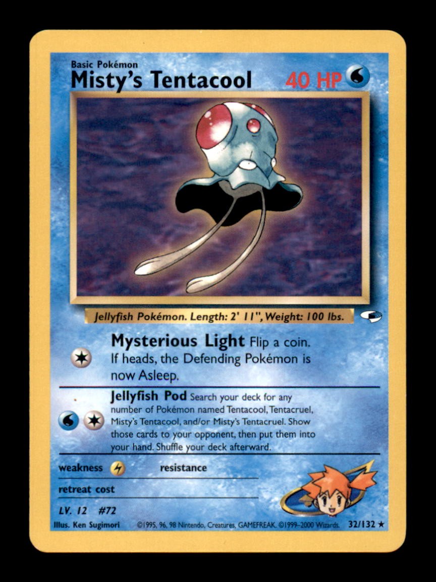 Misty's Tentacool 32/132 Gym Heroes Pokemon Unlimited LP