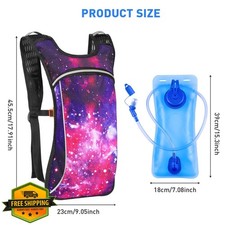 Rave Hydration Pack Backpack 2L Bladder Hiking Cycling Festival
