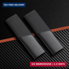 2 PCS Car Seat Belt Cover Pads - Seatbelt Covers with Carbon Fiber Faux Leathe