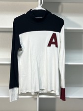 Women’s AlpnRock Loud Mock Neck LS Knit Retro Color Block Top XL Ski Bunny