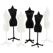 6pcs 8.3" Mini Mannequin Model Stand for Doll Dress Clothes Display