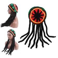 Kostüm Erwachsene Gestrickt Rastafari Jamaik...