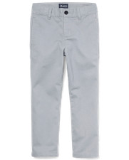 THE CHILDREN PLACE BOYS STRETCH RELAXED CHINO PANTS - SIZE: YOUTH 16S - FIN GRAY