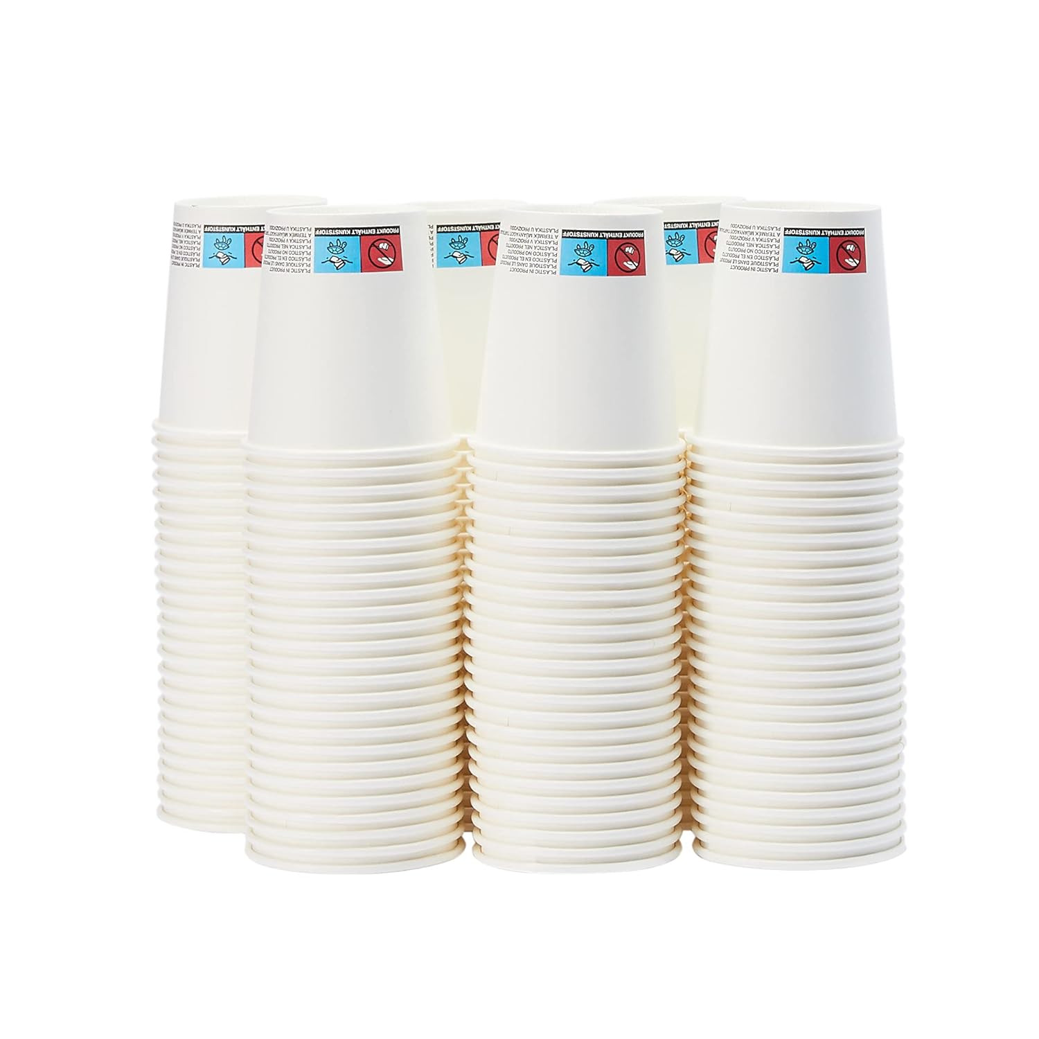 Gobelets en carton rigide pour boissons chaudes 207 ml, pack économique de 150 gobelets