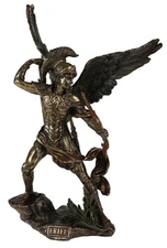 Veronese 9 Inch Archangel Saint Uriel with Crossbow Statue Sculpture Bronze