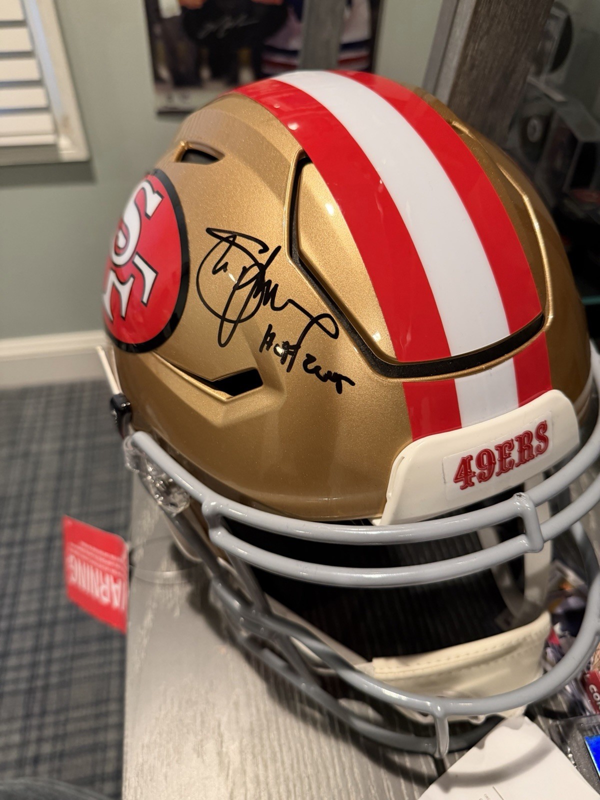 Steve Young Signed Speed Authentic 49ers Helmet w/ HOF Inscription COA