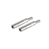Klinkenkupplung 6,3Mm Stereo Klinkenbuchse Metall Adapter 2Er Pack Silber