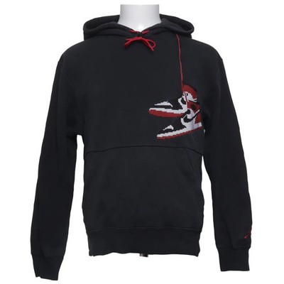 Jordan, Kapuzenpullover, Größe: S, Grau/Rot, Baumwolle/Polyester, Einfarbig #xRF