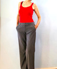 Women's Old Navy Striped Pants. Stretch, 3% Spandex, Gray. — photo 1