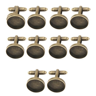 10pcs 16mm Ronde Einstellungen Basiskissen Manschettenknöpfe Manschettenknöpfe