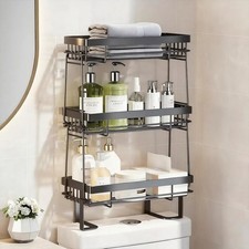 Over The Toilet Storage Rack - Bathroom Organizer Shelf 3-Tier Floating Shelves