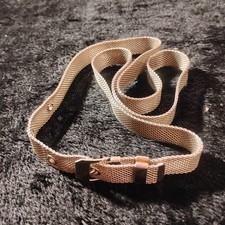 Vintage 70s 80s Metal Mesh Belt Sash Silver Tone 31.5" Adjustable Wide Chain...