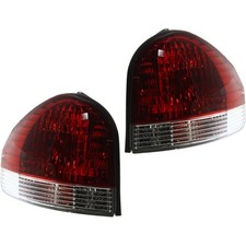 Halogen Tail Light Set For 2005-2006 Hyundai Santa Fe Clearred W Bulbs 2pcs