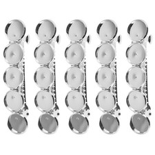 5 Pcs Hair Clip Making Tray with Bezels Base Blank Clips for Crafting