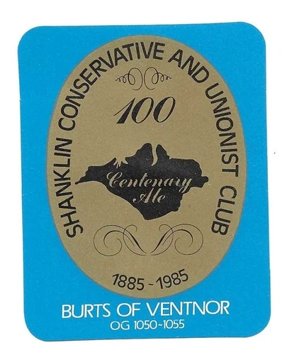 Commemorative Beer Label: Burt, Ventnor for small right wing political sect 1985