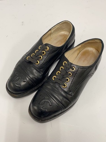 CHANEL Dress Shoes 36 BLK Leather 735 Used - Picture 2 of 9