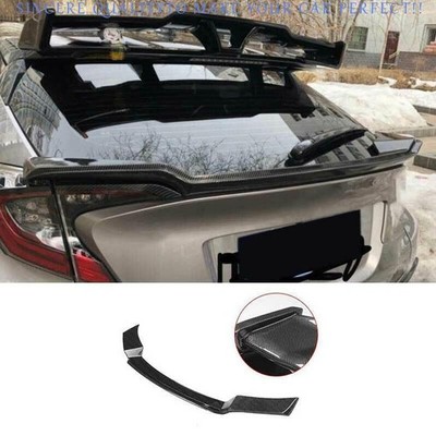 Fit For Toyota CHR CH-R 2018-2022 Carbon Fiber Rear Trunk Spoiler Wing Flap Bar