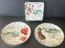 Dash Of That Julie Paton Salad Plate Square plate and Bowl Set