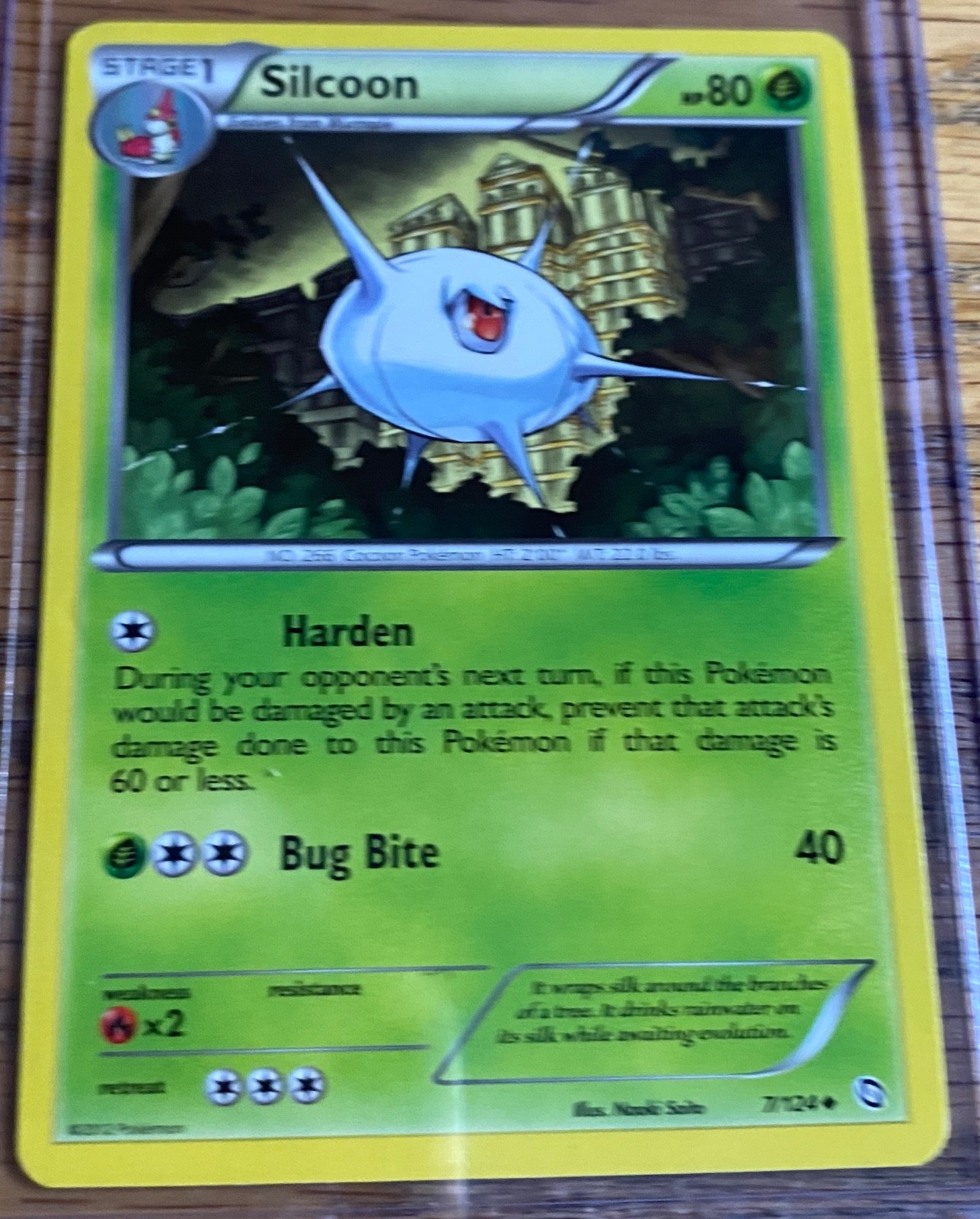 Silcoon 7/124 - Pokemon Dragons Exalted Uncommon Card