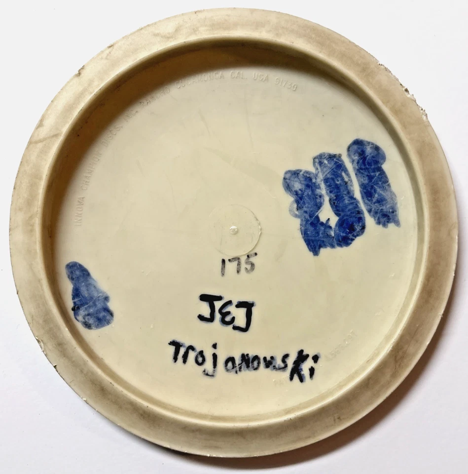 Innova Glow Banshee PFN 175g Old Rare 1996 Penned Patent # TITD Disc Used - Image 2 of 3