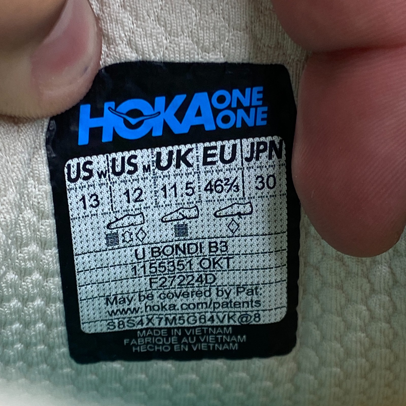 HOKA One Mens 12 Womens 13 Unisex U Bondi B3 Oat Milk Succulent Green Shoes NEW