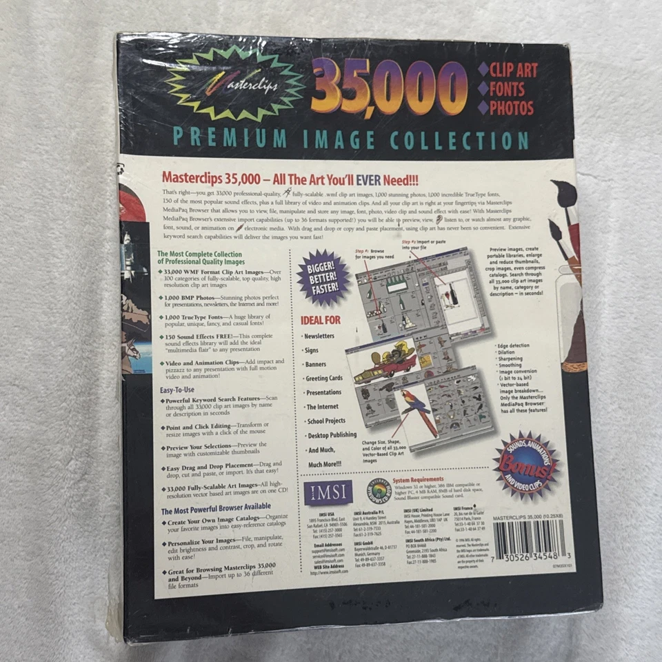 PC Masterclips 35000 Images Collection Software- 2 CDs +CATALOG 1996 Sealed - Image 3 of 3