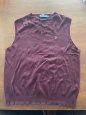 Vintage 00s Polo Ralph Lauren L Large Sweater Vest Men  s Pima Cotton V-Neck