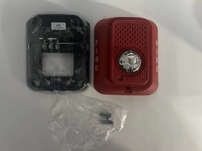 System Sensor SRLED Red Wall Strobe Fire Alarm Indoor 2 Wire Clear Lens