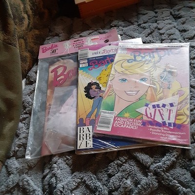 VINTAGE LOT OF BARBIE #1 COMICS + BARBIE 50TH EDITION ALL with GIFTS ALL SEALED