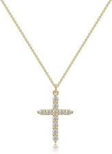 Cross Necklace for Women 14K Gold Cubic Zirconia Cross Necklace Elegant Crystal