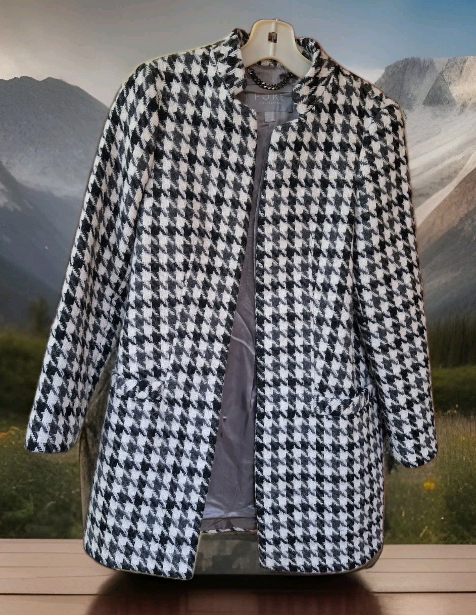 Pure Collection Open Front Lined Jacket Coat Sz 2… - image 1